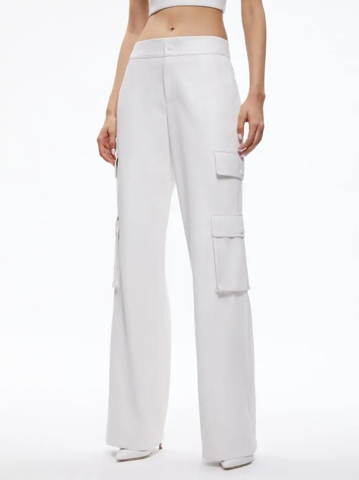 HAYES VEGAN LEATHER WIDE LEG PANT